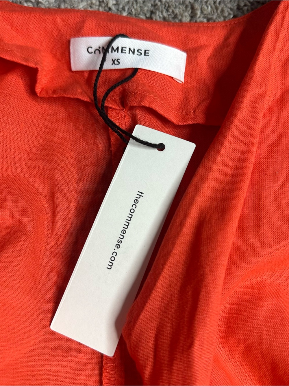 Commense Two Pants Set XS Cotton Linen orange Oversized Boho NEW resort summer - Picture 15 of 16